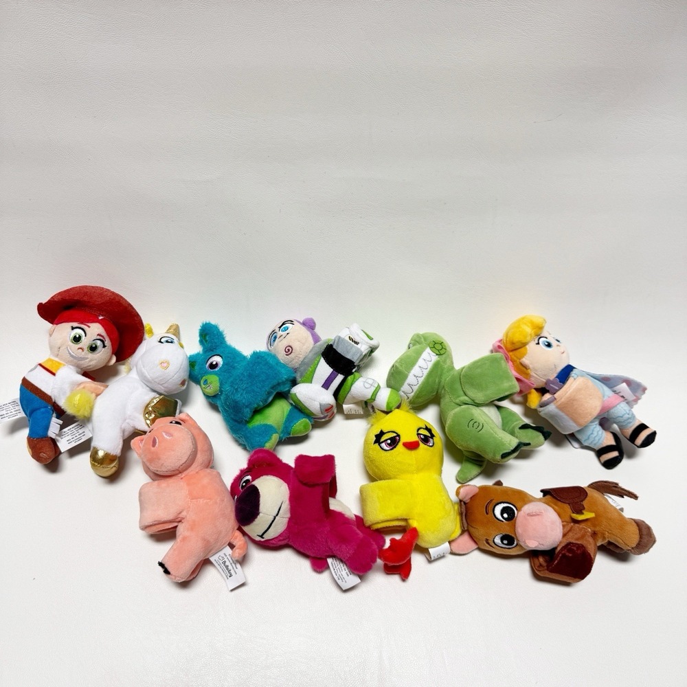 Disney Pixar Toy Story Cutie Cuff Plush Lot 10 Bullseye Jessie Rex Lotso Buzz C2